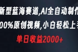 新型蓝海赛道，AI全自动制作，10...