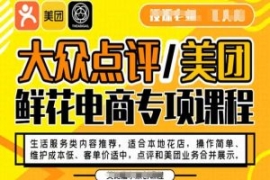 大众点评/美团鲜花电商专项课程...