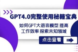 GPT4.0完整使用-秘籍宝典：如何G...