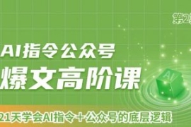 AI指令公众号爆文高阶课第2期，2...