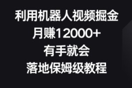 利用机器人视频掘金，月赚12000+...